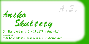 aniko skultety business card